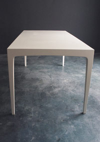Parsons Collection Dining Table - Ivory Painted & Lacquered